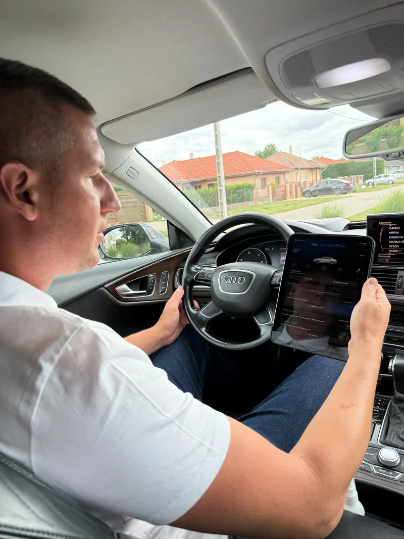 Audi diagnosztikai adatainak kiolvasása tableten